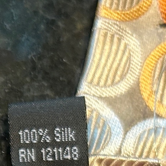 MICHAEL Michael Kors Silk Tie “L x 3.5”W Multicolored Geometric Design - Picture 6 of 6